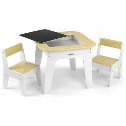 Milly Mally Zestaw mebli Olaf Blocks - Stolik i dwa krzesełka WHITE Milly Mally Zestaw mebli Olaf Blocks - Stolik i dwa krzesełka WHITE