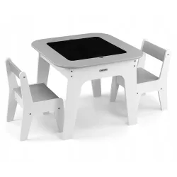 Milly Mally Zestaw mebli Olaf Blocks - Stolik i dwa krzesełka GREY Milly Mally Zestaw mebli Olaf Blocks - Stolik i dwa krzesełka GREY