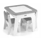 Milly Mally Zestaw mebli Olaf Blocks - Stolik i dwa krzesełka GREY