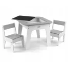 Milly Mally Zestaw mebli Olaf Blocks - Stolik i dwa krzesełka GREY