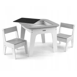 Milly Mally Zestaw mebli Olaf Blocks - Stolik i dwa krzesełka GREY Milly Mally Zestaw mebli Olaf Blocks - Stolik i dwa krzesełka GREY