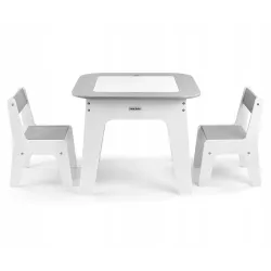 Milly Mally Zestaw mebli Olaf Blocks - Stolik i dwa krzesełka GREY Milly Mally Zestaw mebli Olaf Blocks - Stolik i dwa krzesełka GREY