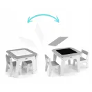 Milly Mally Zestaw mebli Olaf Blocks - Stolik i dwa krzesełka GREY
