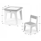 Milly Mally Zestaw mebli Olaf Blocks - Stolik i dwa krzesełka GREY