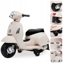 Sun Baby Scooter Vespa Jeździk Skuter na akumulator do 25 kg biały Sun Baby Scooter Vespa Jeździk Skuter na akumulator do 25 kg biały