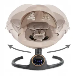 Bujaczek elektryczny KIDWELL REVE BEIGE/GOLD aplikacja wykrywanie ruchu Bujaczek elektryczny KIDWELL REVE BEIGE/GOLD aplikacja wykrywanie ruchu