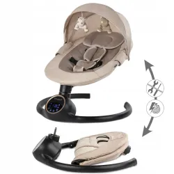 Bujaczek elektryczny KIDWELL REVE BEIGE/GOLD aplikacja wykrywanie ruchu Bujaczek elektryczny KIDWELL REVE BEIGE/GOLD aplikacja wykrywanie ruchu