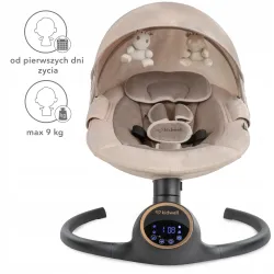 Bujaczek elektryczny KIDWELL REVE BEIGE/GOLD aplikacja wykrywanie ruchu Bujaczek elektryczny KIDWELL REVE BEIGE/GOLD aplikacja wykrywanie ruchu