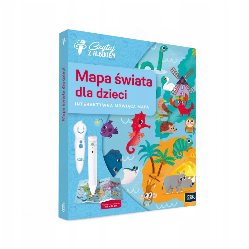 Czytaj z Albikiem. Mapa świata dla dzieci BG1