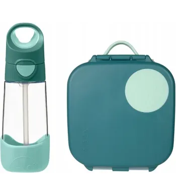 B.box zestaw butelka trit + mini lunchbox emerald forest
