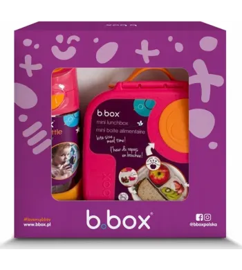 B.box zestaw butelka trit + mini lunchbox strawberry shake