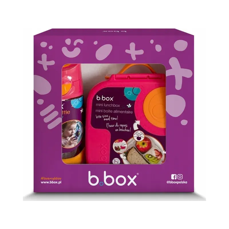 B.box zestaw butelka trit + mini lunchbox strawberry shake B.box zestaw butelka trit + mini lunchbox strawberry shake