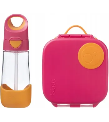 B.box zestaw butelka trit + mini lunchbox strawberry shake