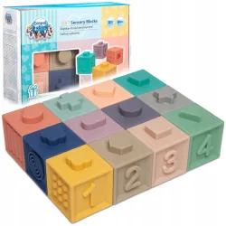 CANPOL BABIES Miękkie klocki sensoryczne, 12 szt 79/102