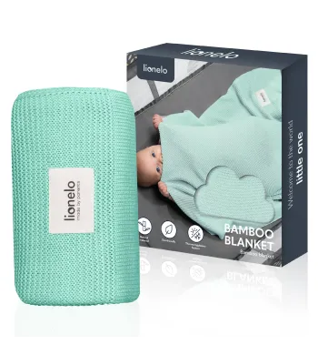 Lionelo kocyk bamboo 75x100 mm  green mint