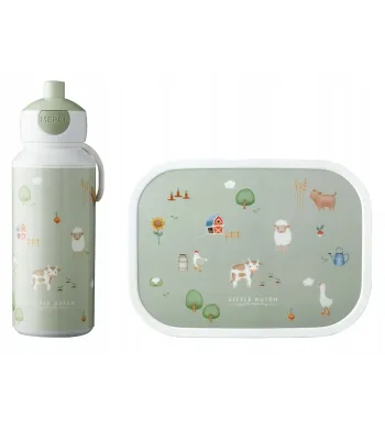 Little Dutch Zestaw lunchbox i bidon Little Farm