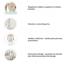 Canpol MIĘKKA PRZYTULANKA KRÓLICZEK DLA NIEMOWLĄT RÓŻOWY GIRL 80/200 różowy Canpol MIĘKKA PRZYTULANKA KRÓLICZEK DLA NIEMOWLĄT RÓŻOWY GIRL 80/200 różowy