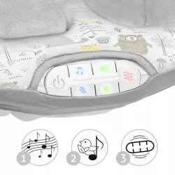 Kidwell Leżaczek bujaczek wibracje Pino +zabawki Forest