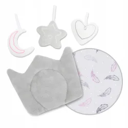 LEŻACZEK BUJACZEK PINO 0-9kg KIDWELL WIBRACJE 10 MELODII FEATHERS SZARY