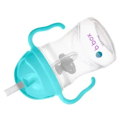 B.BOX BIDON KUBEK Z OBCIĄŻONĄ SŁOMKĄ RURKĄ DLA DZIECI 240ml lazurowy