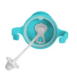 B.BOX BIDON KUBEK Z OBCIĄŻONĄ SŁOMKĄ RURKĄ DLA DZIECI 240ml lazurowy