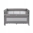 Łóżeczko turystyczne dwupoziomowe Kidwell Blissy Lift opuszczany bok szary