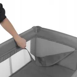 Łóżeczko turystyczne dwupoziomowe Kidwell Blissy Lift opuszczany bok szary