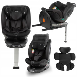 FOTELIK SAMOCHODOWY Kidwell GoCar CZARNY i-SIZE 40-135 cm ISOFIX Obrotowy