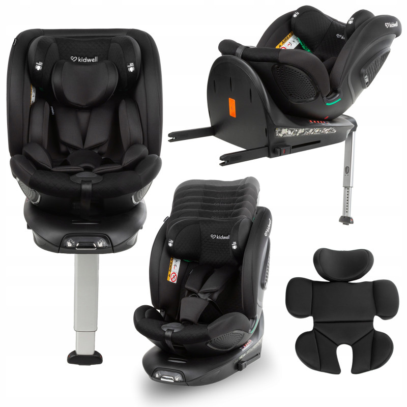 FOTELIK SAMOCHODOWY Kidwell GoCar CZARNY i-SIZE 40-135 cm ISOFIX Obrotowy