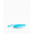 Talerzyk Twistshake niebieski z podziałką i pokrywką