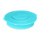 Talerzyk Twistshake niebieski z podziałką i pokrywką