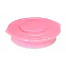 Twistshake  Talerz z podziałką i pokrywką pink