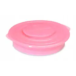 Twistshake  Talerz z podziałką i pokrywką pink Twistshake  Talerz z podziałką i pokrywką pink