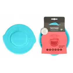 Talerzyk Twistshake niebieski z podziałką i pokrywką Talerzyk Twistshake niebieski z podziałką i pokrywką