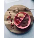 Twistshake  Talerz z podziałką i pokrywką pink