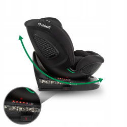 FOTELIK SAMOCHODOWY Kidwell GoCar CZARNY i-SIZE 40-135 cm ISOFIX Obrotowy FOTELIK SAMOCHODOWY Kidwell GoCar CZARNY i-SIZE 40-135 cm ISOFIX Obrotowy