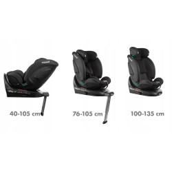 FOTELIK SAMOCHODOWY Kidwell GoCar CZARNY i-SIZE 40-135 cm ISOFIX Obrotowy FOTELIK SAMOCHODOWY Kidwell GoCar CZARNY i-SIZE 40-135 cm ISOFIX Obrotowy