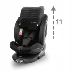 FOTELIK SAMOCHODOWY Kidwell GoCar CZARNY-SZARY i-SIZE 360 ISOFIX Obrotowy