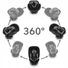 FOTELIK SAMOCHODOWY Kidwell GoCar CZARNY-SZARY i-SIZE 360 ISOFIX Obrotowy