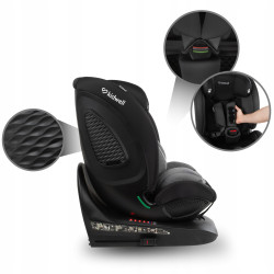 FOTELIK SAMOCHODOWY Kidwell GoCar CZARNY-SZARY i-SIZE 360 ISOFIX Obrotowy FOTELIK SAMOCHODOWY Kidwell GoCar CZARNY-SZARY i-SIZE 360 ISOFIX Obrotowy