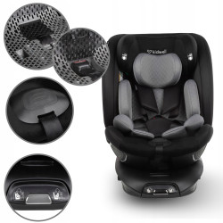FOTELIK SAMOCHODOWY Kidwell GoCar CZARNY-SZARY i-SIZE 360 ISOFIX Obrotowy FOTELIK SAMOCHODOWY Kidwell GoCar CZARNY-SZARY i-SIZE 360 ISOFIX Obrotowy