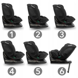 FOTELIK SAMOCHODOWY Kidwell GoCar CZARNY i-SIZE 40-135 cm ISOFIX Obrotowy FOTELIK SAMOCHODOWY Kidwell GoCar CZARNY i-SIZE 40-135 cm ISOFIX Obrotowy