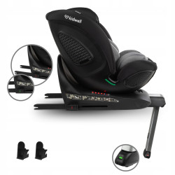FOTELIK SAMOCHODOWY Kidwell GoCar CZARNY-SZARY i-SIZE 360 ISOFIX Obrotowy FOTELIK SAMOCHODOWY Kidwell GoCar CZARNY-SZARY i-SIZE 360 ISOFIX Obrotowy