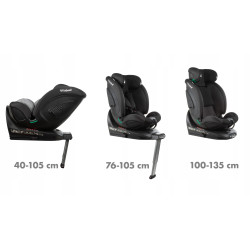 FOTELIK SAMOCHODOWY Kidwell GoCar CZARNY-SZARY i-SIZE 360 ISOFIX Obrotowy FOTELIK SAMOCHODOWY Kidwell GoCar CZARNY-SZARY i-SIZE 360 ISOFIX Obrotowy
