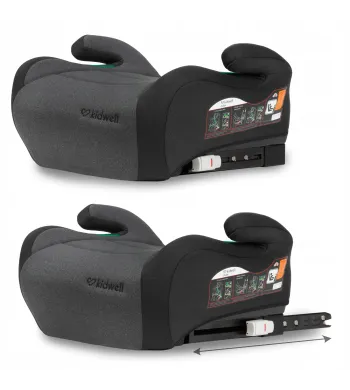 FOTELIK SAMOCHODOWY PODSTAWKA i-SIZE ISOFIX 15-36kg KIDWELL OVAN Black/Gray