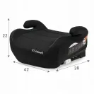 FOTELIK SAMOCHODOWY PODSTAWKA i-SIZE ISOFIX 15-36kg KIDWELL OVAN Black