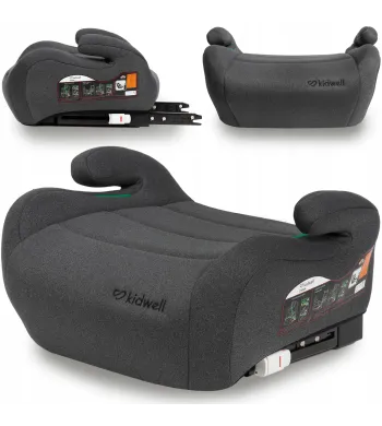 FOTELIK SAMOCHODOWY PODSTAWKA i-SIZE ISOFIX 15-36kg KIDWELL OVAN Gray