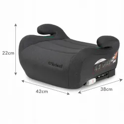 FOTELIK SAMOCHODOWY PODSTAWKA i-SIZE ISOFIX 15-36kg KIDWELL OVAN Gray
