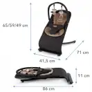 Kidwell leżaczek RUBI Black/Gold ( wooden )