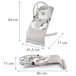 Leżaczek Kidwell RUBI Gray/White